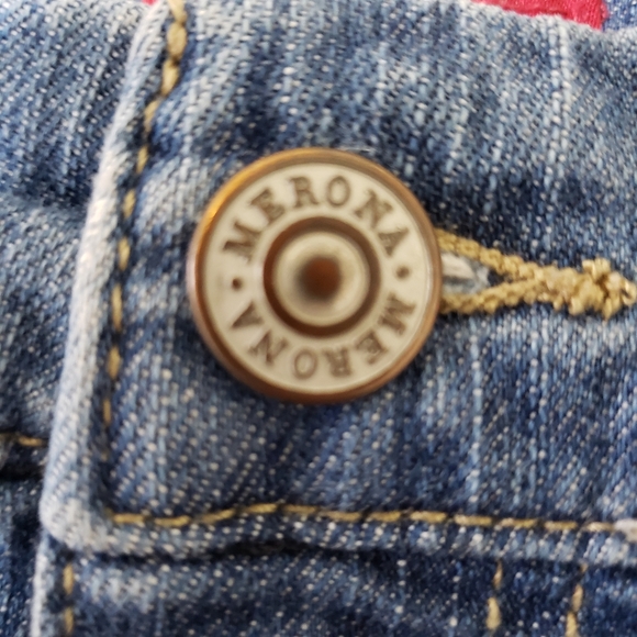 Merona Stretch Blue Jean Denim Skirt Size 6 - Picture 4 of 5